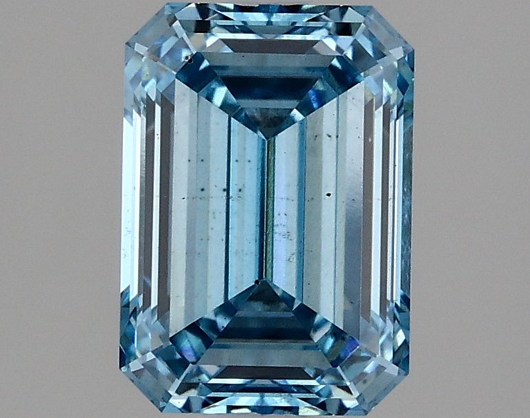 Lab-Grown Emerald Diamond - 1.97 Carats, Fancy Vivid Blue Color, VS2 Clarity - Certified by IGI - Report Number: LG634426595