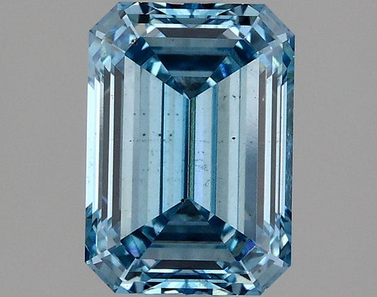 Lab-Grown Emerald Diamond - 1.97 Carats, Fancy Vivid Blue Color, VS2 Clarity - Certified by IGI - Report Number: LG634426595