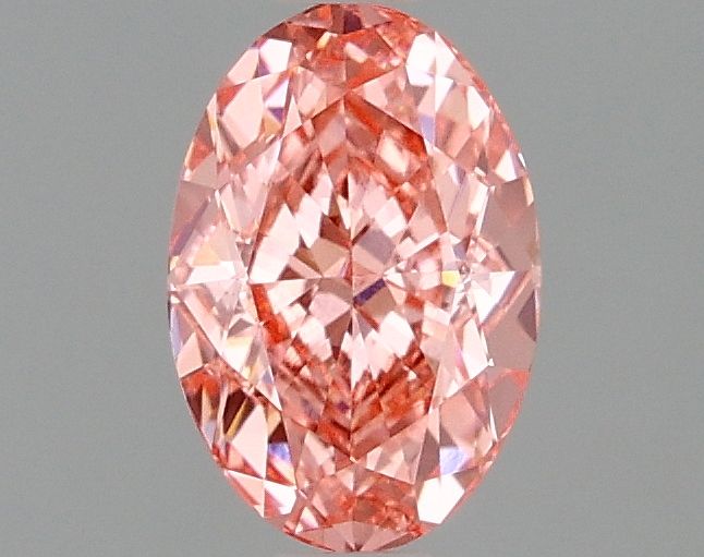 Lab-Grown Oval Diamond - 1.05 Carats, Fancy Vivid Pink Color, VVS2 Clarity - Certified by IGI - Report Number: LG668470184