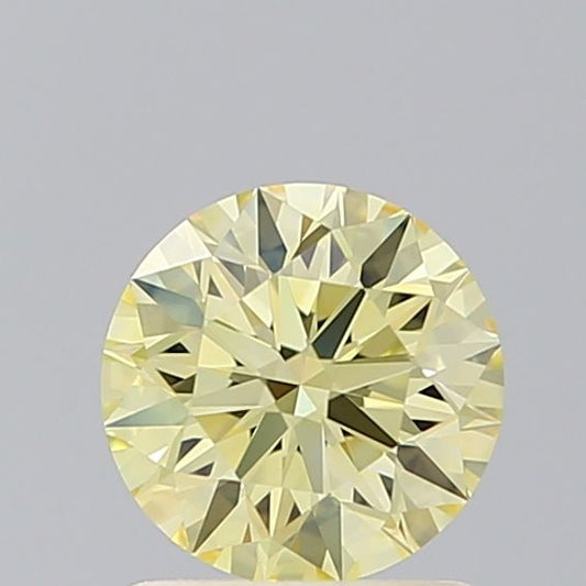 Lab-Grown Round Diamond - 1.01 Carats, Fancy Intense Yellow Color, VVS2 Clarity - Certified by IGI - Report Number: LG653427539