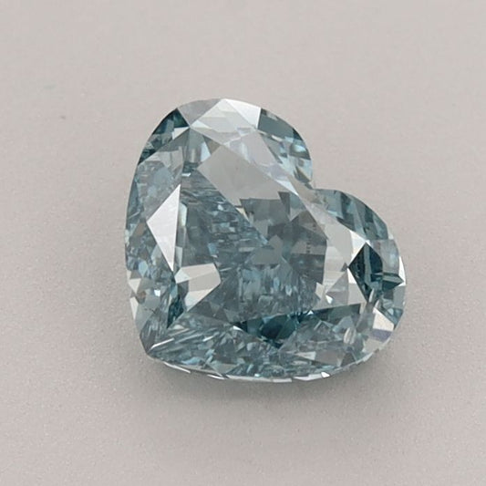 Lab-Grown Heart Diamond - 1.08 Carats, Fancy Vivid Blue Color, VS2 Clarity - Certified by IGI - Report Number: LG613383837