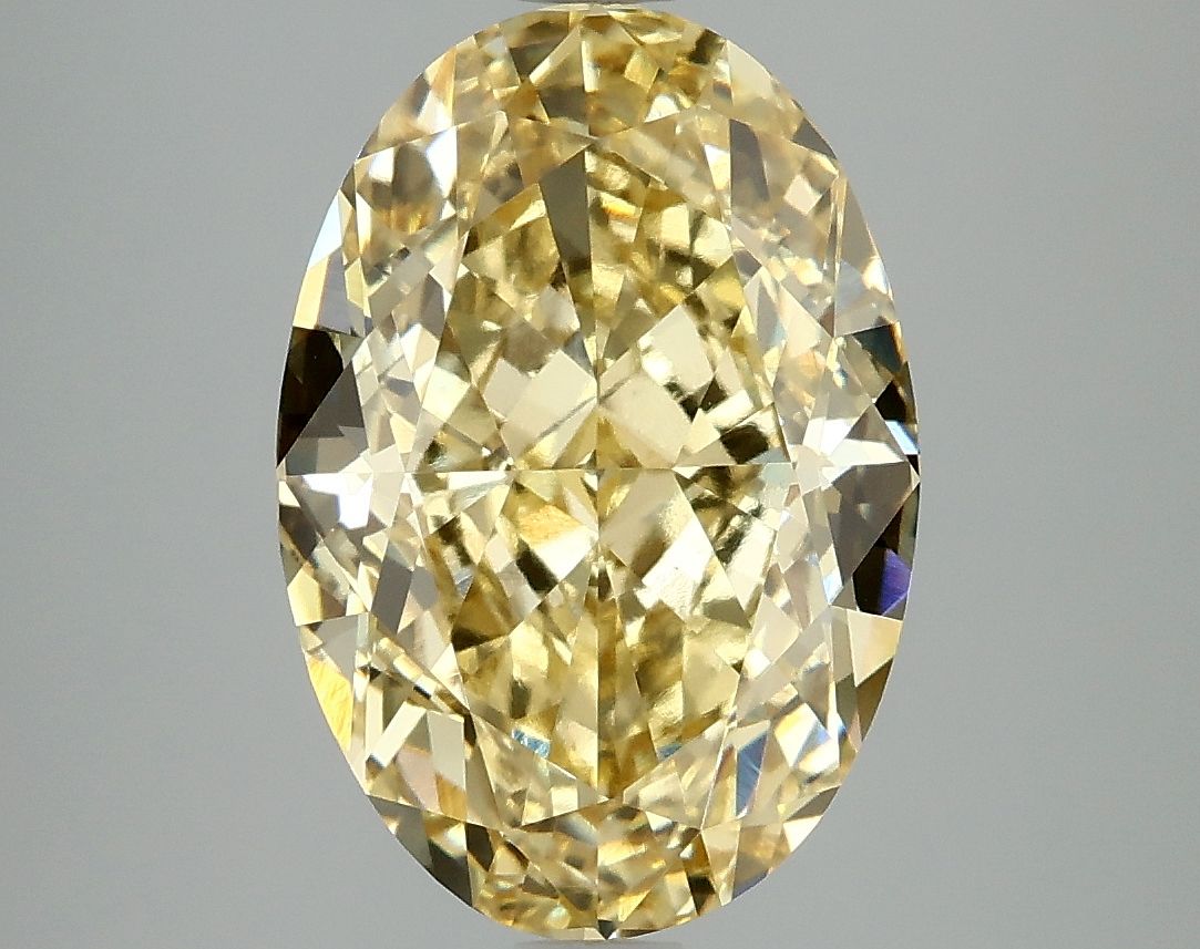 Lab-Grown Oval Diamond - 4.99 Carats, Fancy Intense Yellow Color, VS1 Clarity - Certified by IGI - Report Number: LG660418528