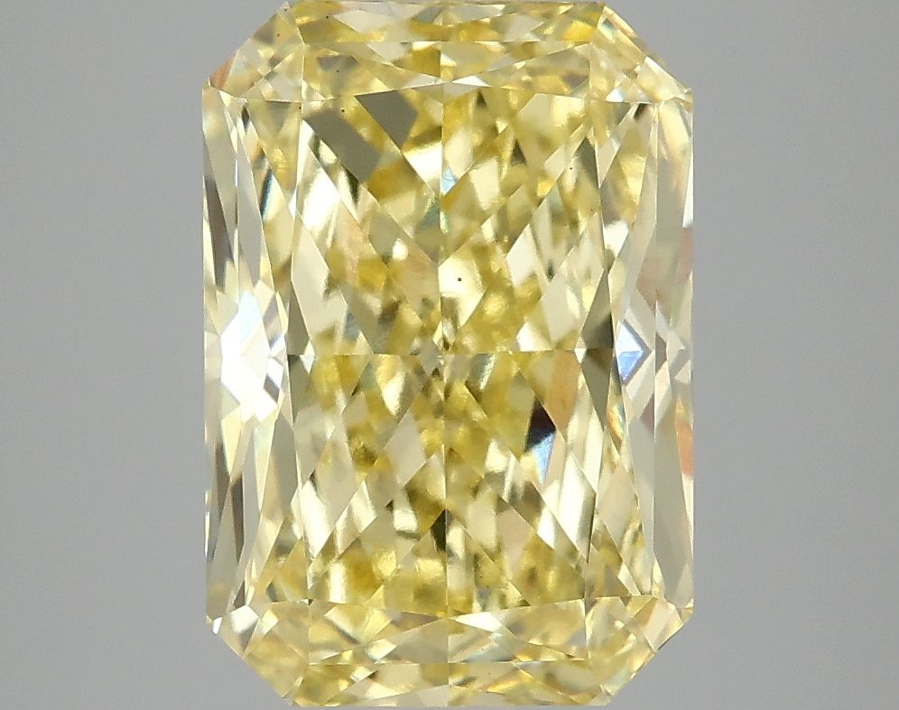 Lab-Grown Radiant Diamond - 5.02 Carats, Fancy Intense Yellow Color, VS2 Clarity - Certified by IGI - Report Number: LG680548973