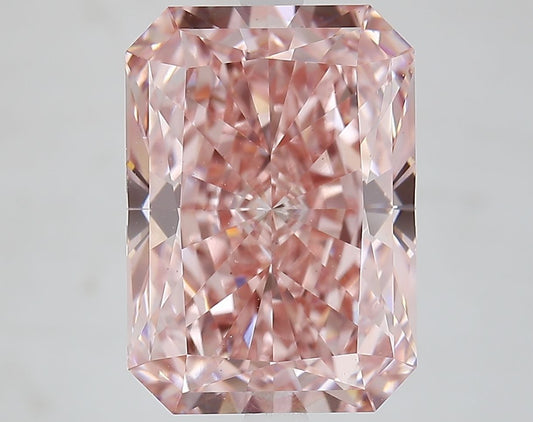 Lab-Grown Radiant Diamond - 7.66 Carats, Fancy Intense Pink Color, VS1 Clarity - Certified by IGI - Report Number: LG662445395