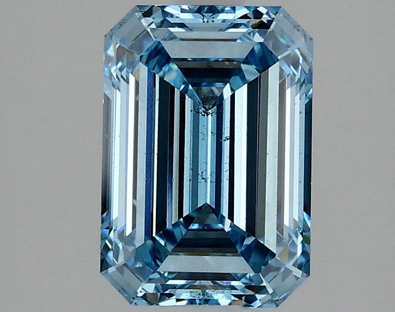 Lab-Grown Emerald Diamond - 2.02 Carats, Fancy Vivid Blue Color, VS2 Clarity - Certified by IGI - Report Number: LG634428218