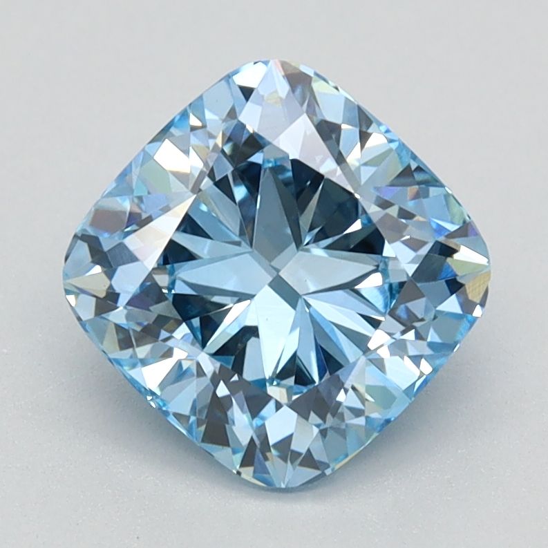 Lab-Grown Cushion Diamond - 1.53 Carats, Fancy Vivid Blue Color, VVS2 Clarity - Certified by IGI - Report Number: LG619457313