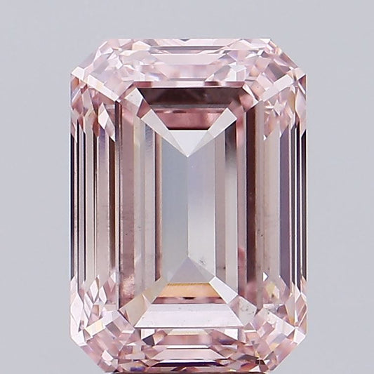 Lab-Grown Emerald Diamond - 5.03 Carats, Fancy Intense Pink Color, VS2 Clarity - Certified by IGI - Report Number: LG620490119
