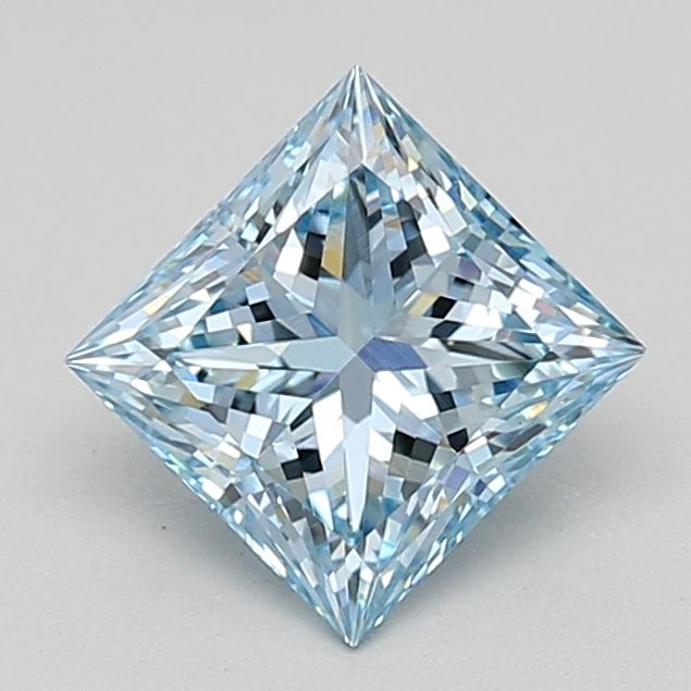 Lab-Grown Princess Diamond - 0.97 Carats, Fancy Intense Blue Color, VS1 Clarity - Certified by IGI - Report Number: LG626423439