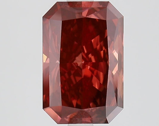 Lab-Grown Radiant Diamond - 2.5 Carats, Fancy Deep Brownish Pink Color, VS2 Clarity - Certified by IGI - Report Number: LG686501571