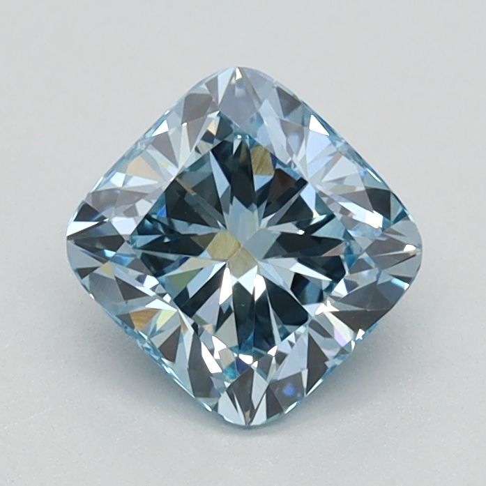 Lab-Grown Cushion Diamond - 0.81 Carats, Fancy Vivid Blue Color, VVS2 Clarity - Certified by IGI - Report Number: LG626424659