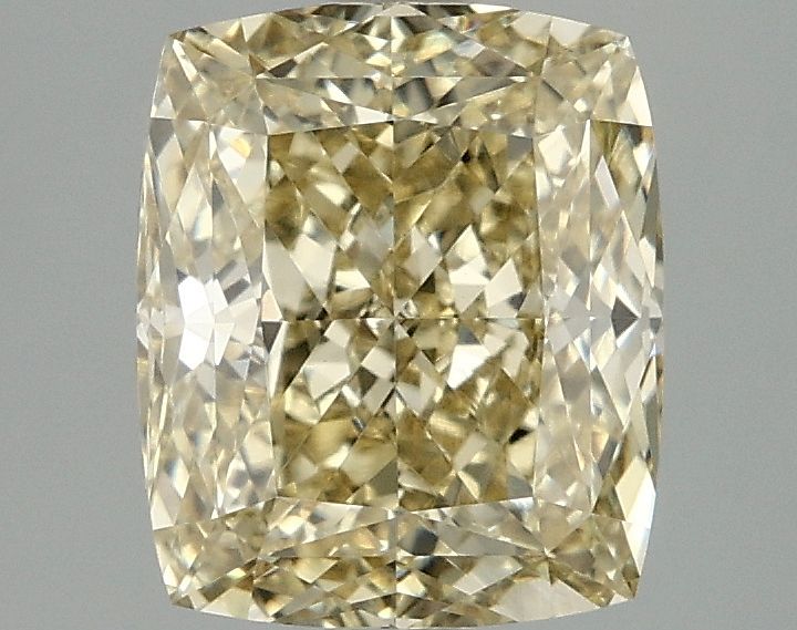 Lab-Grown Cushion Diamond - 3.01 Carats, Fancy Intense Yellow Color, VVS2 Clarity - Certified by IGI - Report Number: LG678556242