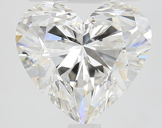 Lab-Grown Heart Diamond - 2.52 Carats, F Color, VVS2 Clarity - Certified by IGI - Report Number: LG651470186