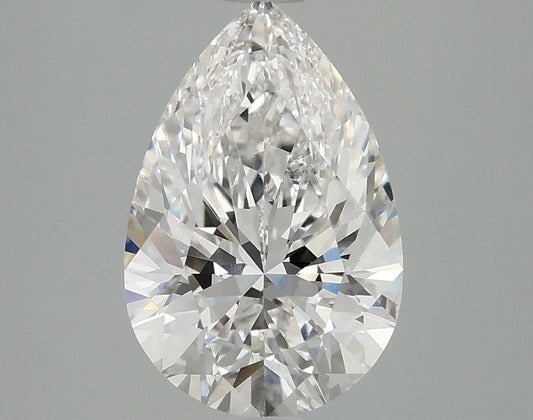 Lab-Grown Pear Diamond - 2.5 Carats, E Color, VVS2 Clarity - Certified by IGI - Report Number: LG687569121