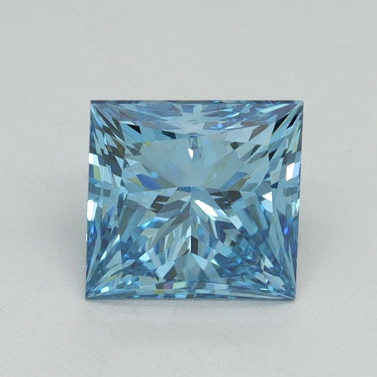 Lab-Grown Princess Diamond - 1.6 Carats, Fancy Vivid Blue Color, VVS2 Clarity - Certified by IGI - Report Number: LG644405211