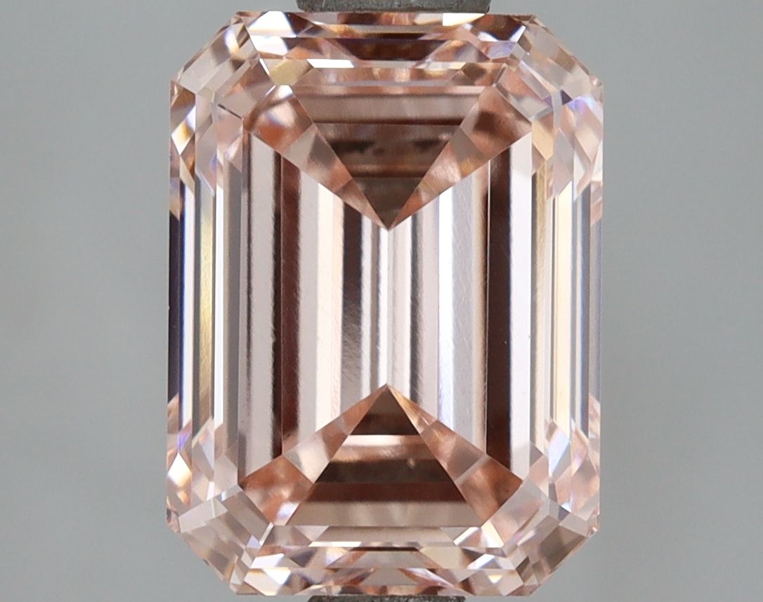 Lab-Grown Emerald Diamond - 3.0 Carats, Fancy Intense Pink Color, VVS2 Clarity - Certified by IGI - Report Number: LG670472950