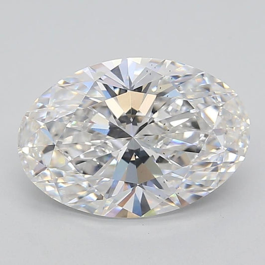 Lab-Grown Oval Diamond - 5.02 Carats, F Color, VS2 Clarity - Certified by IGI - Report Number: LG624403281