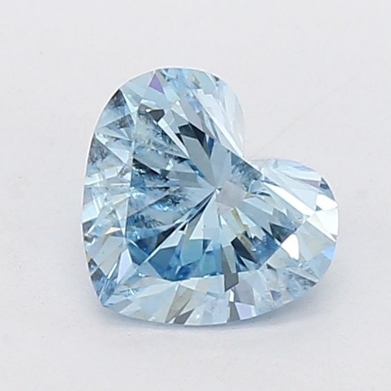 Lab-Grown Heart Diamond - 1.2 Carats, Fancy Vivid Blue Color, SI2 Clarity - Certified by IGI - Report Number: LG660484028