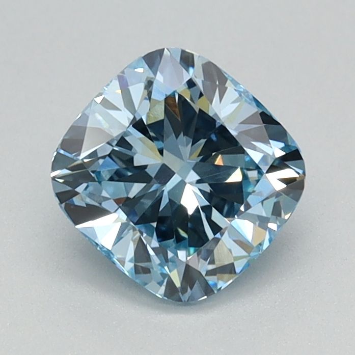 Lab-Grown Cushion Diamond - 0.85 Carats, Fancy Intense Blue Color, VS1 Clarity - Certified by IGI - Report Number: LG626424795