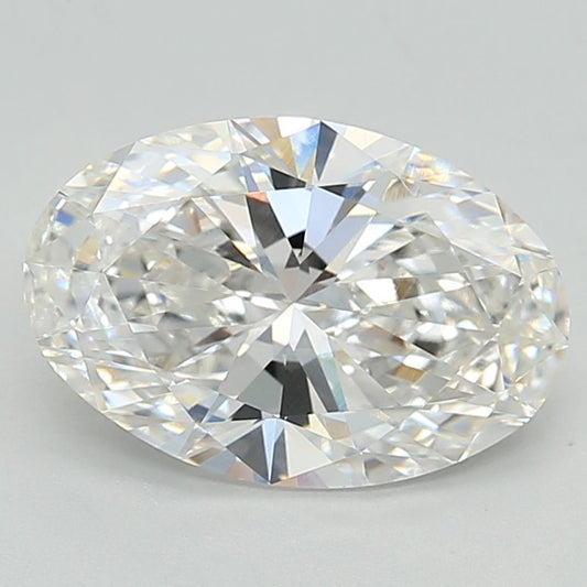 Lab-Grown Oval Diamond - 3.02 Carats, E Color, VVS2 Clarity - Certified by IGI - Report Number: LG710571138