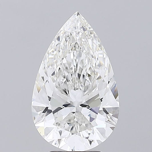 Lab-Grown Pear Diamond - 5.02 Carats, F Color, VS2 Clarity - Certified by IGI - Report Number: LG652457195