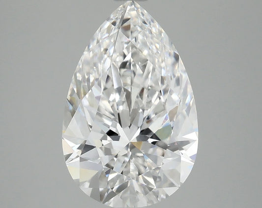 Lab-Grown Pear Diamond - 4.06 Carats, E Color, VVS2 Clarity - Certified by IGI - Report Number: LG687589337