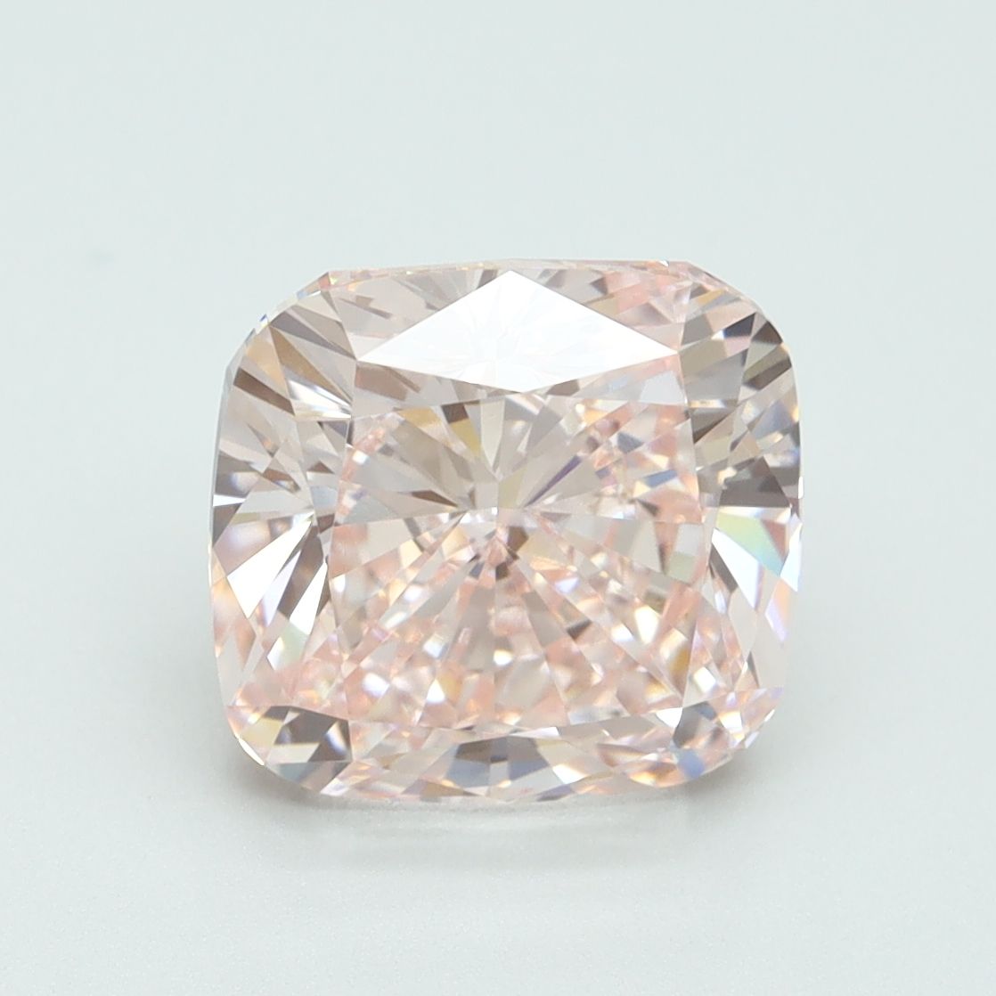 Lab-Grown Cushion Diamond - 4.03 Carats, Fancy Intense Pink Color, VVS2 Clarity - Certified by IGI - Report Number: LG557218407