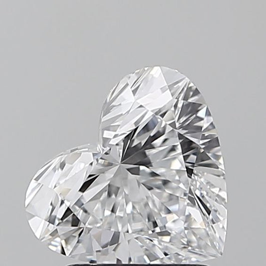 Lab-Grown Heart Diamond - 1.56 Carats, D Color, VVS2 Clarity - Certified by IGI - Report Number: LG605383930