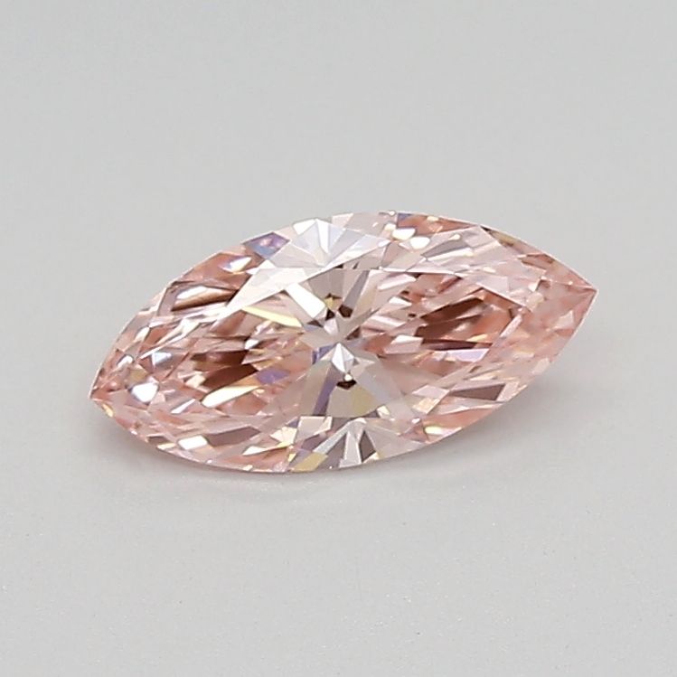 Lab-Grown Marquise Diamond - 0.43 Carats, Fancy Intense Pink Color, VS2 Clarity - Certified by IGI - Report Number: LG683527409