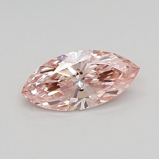 Lab-Grown Marquise Diamond - 0.43 Carats, Fancy Intense Pink Color, VS2 Clarity - Certified by IGI - Report Number: LG683527409