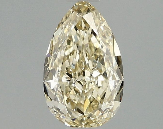 Lab-Grown Pear Diamond - 1.01 Carats, Fancy Intense Yellow Color, VVS2 Clarity - Certified by IGI - Report Number: LG677567710