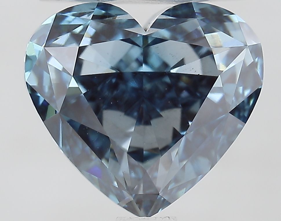 Lab-Grown Heart Diamond - 2.51 Carats, Fancy Intense Blue Color, VS2 Clarity - Certified by IGI - Report Number: LG675505671