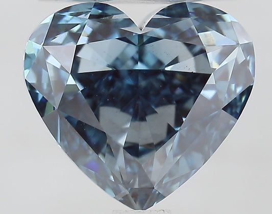 Lab-Grown Heart Diamond - 2.51 Carats, Fancy Intense Blue Color, VS2 Clarity - Certified by IGI - Report Number: LG675505671