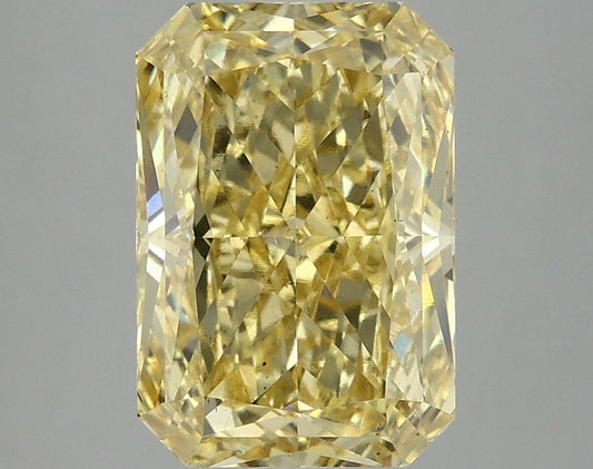 Lab-Grown Radiant Diamond - 4.0 Carats, Fancy Vivid Yellow Color, VS2 Clarity - Certified by IGI - Report Number: LG671489172