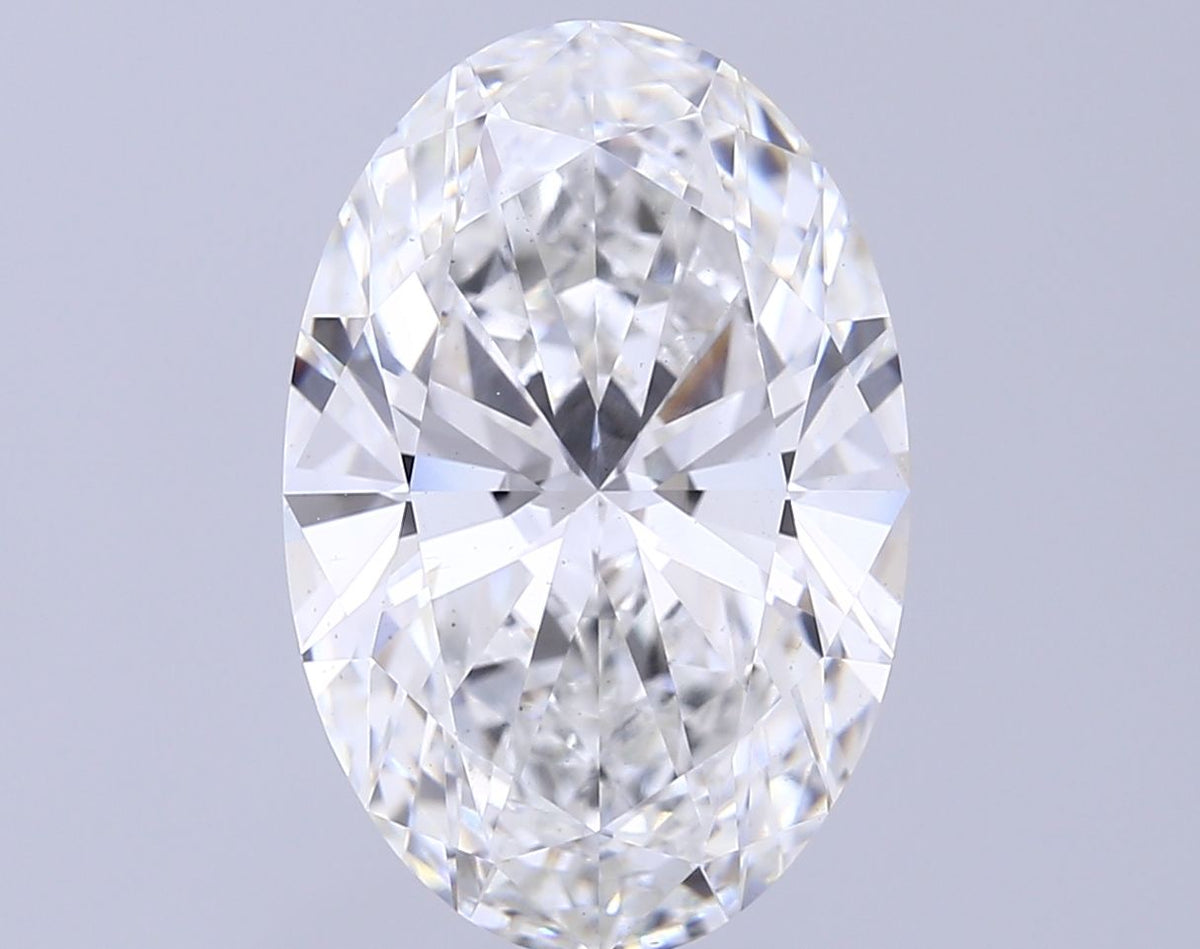 Lab-Grown Oval Diamond - 8.05 Carats, F Color, VS1 Clarity - Certified by IGI - Report Number: LG677575909