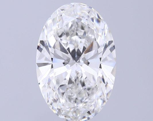 Lab-Grown Oval Diamond - 8.05 Carats, F Color, VS1 Clarity - Certified by IGI - Report Number: LG677575909