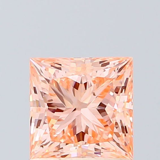 Lab-Grown Princess Diamond - 1.02 Carats, Fancy Vivid Pink Color, VVS2 Clarity - Certified by IGI - Report Number: LG623433708