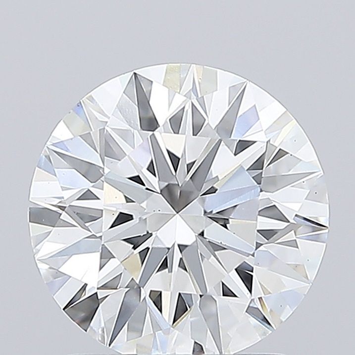 Lab-Grown Round Diamond - 1.99 Carats, D Color, VS2 Clarity - Certified by IGI - Report Number: LG691572395