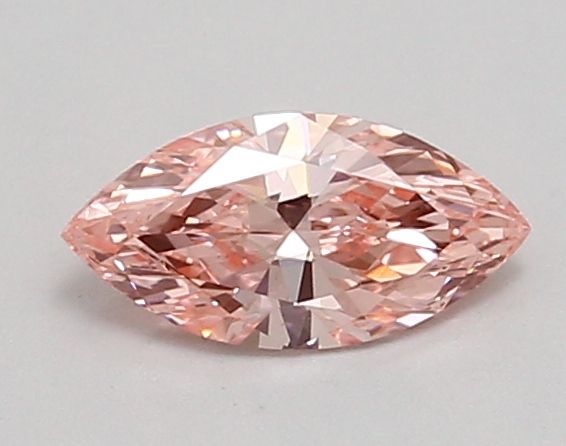 Lab-Grown Marquise Diamond - 0.72 Carats, Fancy Vivid Pink Color, VS1 Clarity - Certified by IGI - Report Number: LG689535957