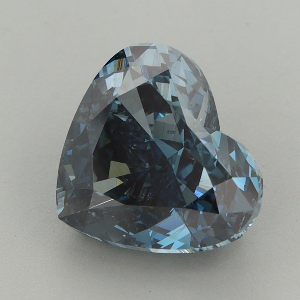 Lab-Grown Heart Diamond - 4.06 Carats, Fancy Deep Blue Color, VVS2 Clarity - Certified by IGI - Report Number: LG683592765