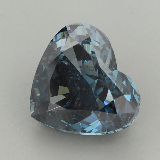 Lab-Grown Heart Diamond - 4.06 Carats, Fancy Deep Blue Color, VVS2 Clarity - Certified by IGI - Report Number: LG683592765