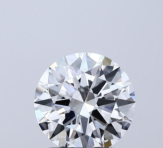 Lab-Grown Round Diamond - 2.01 Carats, E Color, VVS2 Clarity - Certified by IGI - Report Number: LG687580160