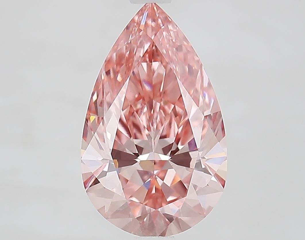 Lab-Grown Pear Diamond - 2.51 Carats, Fancy Vivid Pink Color, VVS2 Clarity - Certified by IGI - Report Number: LG681516406
