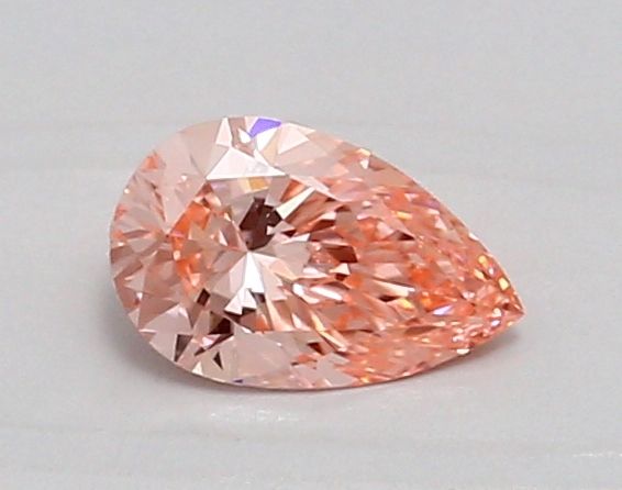 Lab-Grown Pear Diamond - 0.61 Carats, Fancy Vivid Pink Color, VS1 Clarity - Certified by IGI - Report Number: LG669450656