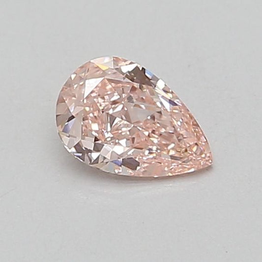 Lab-Grown Pear Diamond - 0.56 Carats, Fancy Intense Pink Color, VVS2 Clarity - Certified by IGI - Report Number: LG685539601
