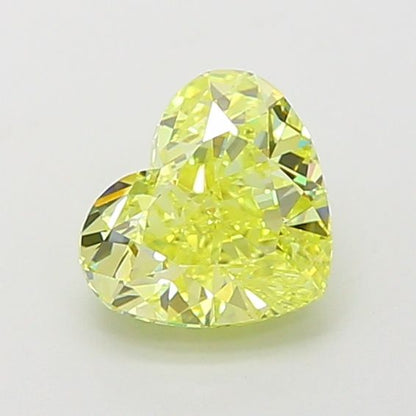 Lab-Grown Heart Diamond - 1.32 Carats, Fancy Intense Yellow Color, VS1 Clarity - Certified by IGI - Report Number: LG660455219