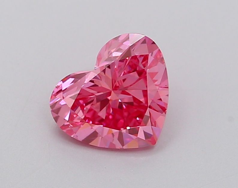 Lab-Grown Heart Diamond - 1.01 Carats, Fancy Vivid Pink Color, VS1 Clarity - Certified by IGI - Report Number: LG633476826