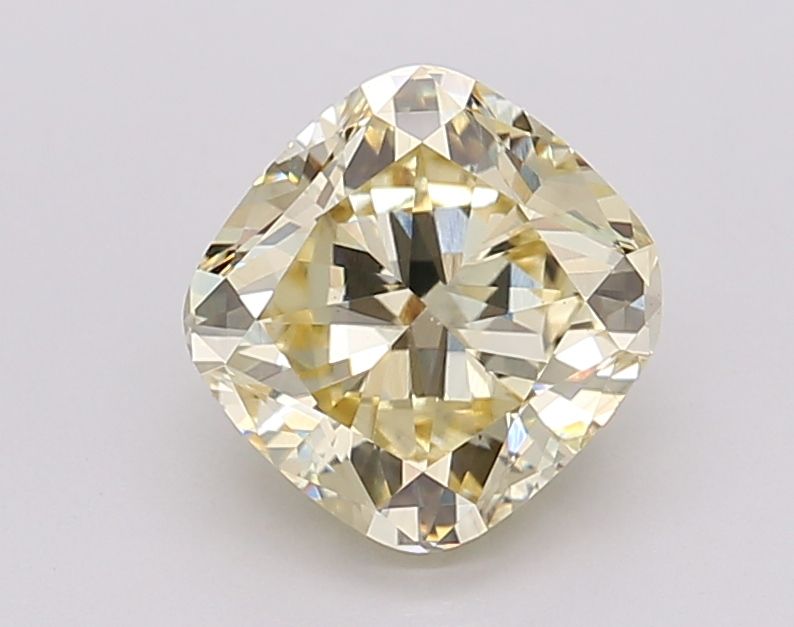 Lab-Grown Cushion Diamond - 1.99 Carats, Fancy Yellow Color, VS1 Clarity - Certified by IGI - Report Number: LG607397851
