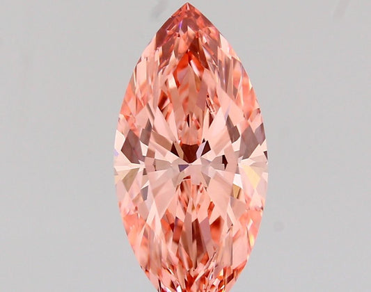 Lab-Grown Marquise Diamond - 1.81 Carats, Fancy Vivid Pink Color, VVS2 Clarity - Certified by IGI - Report Number: LG689535979