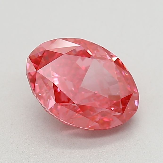 Lab-Grown Oval Diamond - 2.52 Carats, Fancy Vivid Pink Color, VVS2 Clarity - Certified by IGI - Report Number: LG632405530