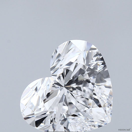 Lab-Grown Heart Diamond - 4.02 Carats, D Color, VVS2 Clarity - Certified by IGI - Report Number: LG688517843